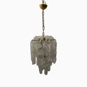 Großer Torciglione Kronleuchter aus Muranoglas, 1970er
