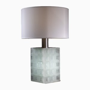 Vintage Murano Glass Cube Table Lamp by Albano Poli for Poliarte, 1970s