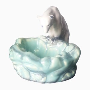 Keramikschale mit Eisbär von Ditmar Urbach