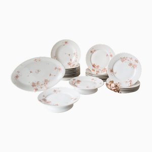 19th Century French Dinner Service by Adolphe Hache, Set of 24