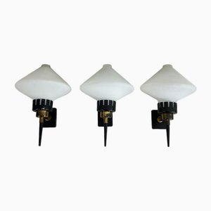 Mid-Century Wall Lamps from Stilnovo, 1950s, Set of 3