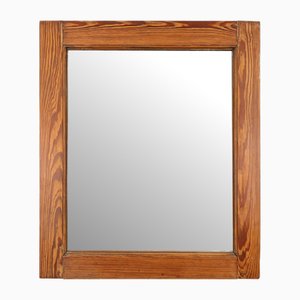 French Mirror with Warm Pine Wood Frame, 1900s