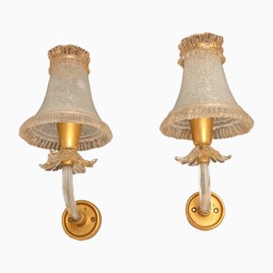 Wall Lights attributed to Archimede Seguso for Seguso, Set of 2