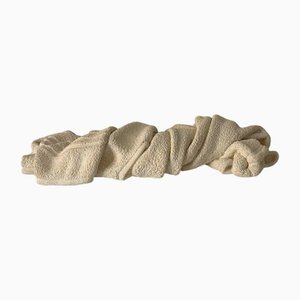 Roger Denton, Towel II, Hand Carved and Chiselled Limestone, 21st Century
