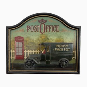 Vintage Post Office Telegraph & Parcel Post Relief Wall Plaque