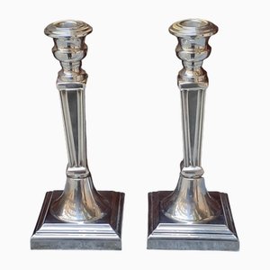 Portacandele Art Deco in argento, anni '30, set di 2