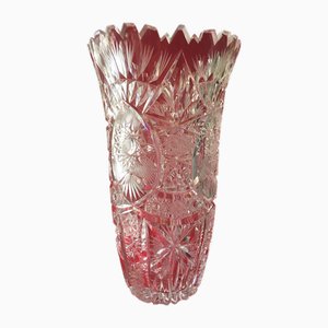 Large Vase in Richly Cut Crystal