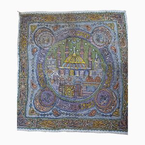 Early 20th Century Turkish Middle Eastern Embroidery Mosque Ottoman with Arabic Calligraphy, 1890s