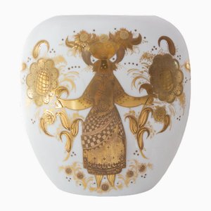 Jarrón vintage de porcelana en cuatro colores de Bjorn Wiinblad para Rosenthal, años 70
