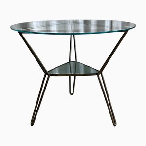 Mid-Century Casino Couchtisch mit Glasplatte, 1970er
