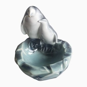 Scodella in ceramica con pinguini di Ditmar Urbach