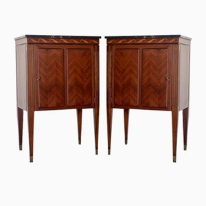 Armoires en Acajou et Erable dans le style de Paolo Buffa, 1940s, Set de 2