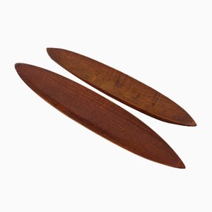 Große italienische Holzschalen von Fulgenzi, 1960er, 2er Set