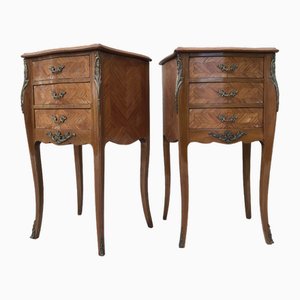 Comodini intarsiati, Francia, set di 2