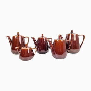 Vintage Porcelain Tea Pots from Villeroy & Boch Luxembourg, 1960s, Set of 5
