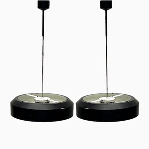 Mid-Century Czech Minimalist Ceiling Pendant Lamps by Josef Hurka for Napako, 1960s, Set of 2