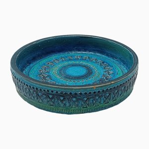Scodella Rimini Blu in ceramica di Aldo Londi per Bitossi, anni '60.