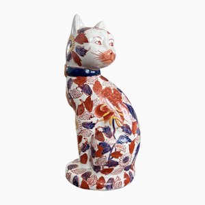 Vintage Chinese Porcelain Imari Cat Statue