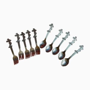 Mickey Mouse Cutlery from Bonny, Japan, 1960s, Set of 10