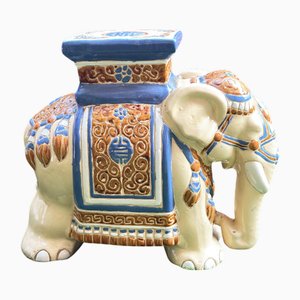 Glasierter Keramik Elefant, 1970er