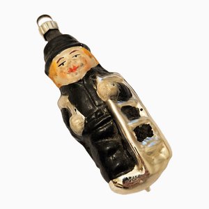 Christmas Tree Ball in Glass Chimney Sweep, 1890s