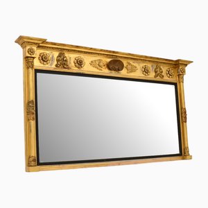 Antique Regency Gilt Wood Over Mantle Mirror, 1830