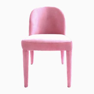Eclipse Dining Chair in Pink Velvet by Moanne