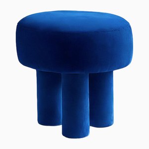 Ritmo Stool in Blue Velvet by Moanne