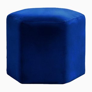 Peligro Stool in Blue Velvet by Moanne