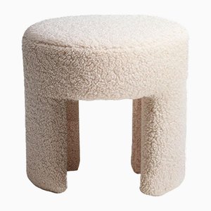 Furia Stool in White Curly by Moanne
