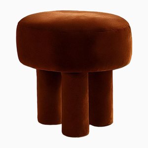 Ritmo Stool in Brown Velvet by Moanne