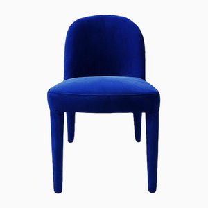 Eclipse Dining Chair Blue Velvet