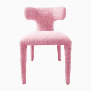 Instinto Dining Chair in Pink Bouclé by Moanne