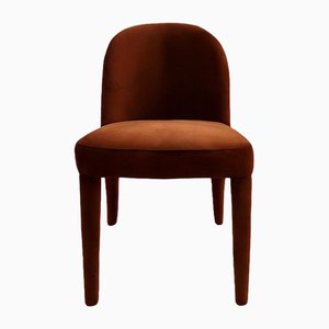 Eclipse Dining Chair in Brown Velvet by Moanne