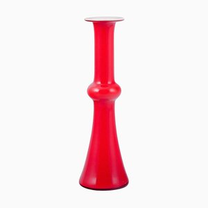 Carnaby Vase aus rotem Kunstglas von Per Lütken für Holmegaard, 1960er