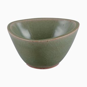 Ceramic Bowl in Green Glaze by Jais Nielsen for Royal Copenhagen, 1946