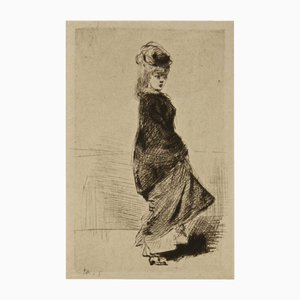 Giuseppe De Nittis, Model, Etching, 1870s