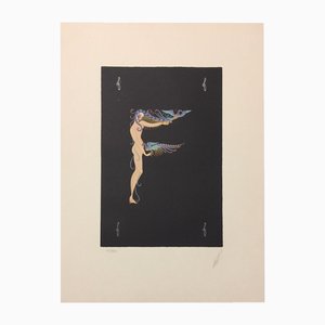 Erté, Letter F, Lithograph and Screen Print, 1977