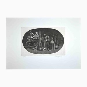Vario Mongatti, Still Life, Etching, 1982