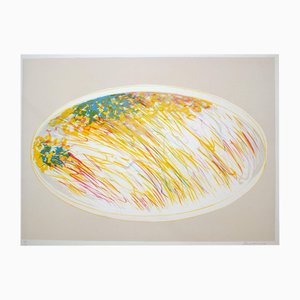 Danilo Bergamo, Floral Mirror, Lithograph, 1970s