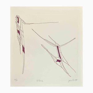 Achille Perilli, Phrases, Silence, Etching, 1999