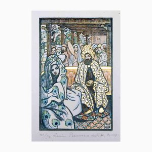 Lucien Pissarro, In the Harem, Woodcut, 1909