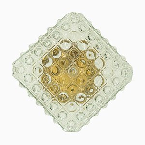Lampada da incasso in vetro trasparente in stile Helena Tynell, Germania, anni '60