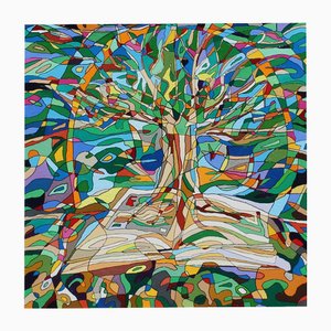 Albrecht Behmel, Biblical Roots, 2023, Acrílicos y tinta sobre lienzo