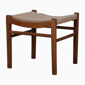 Vintage Wooden Stool, 1950s