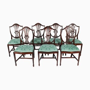 Vintage Wheatsheaf Shieldback Dining Chairs, 20th Century, Set of 7