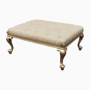 Mesa de centro victoriana de madera dorada