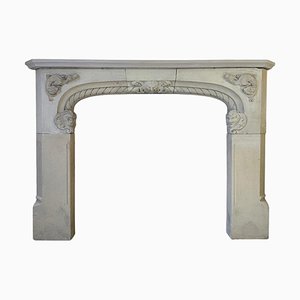 Large Antique English Gothic Fireplace Mantel, 1790