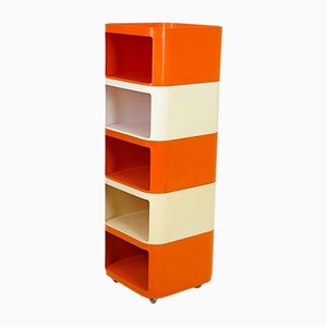 Model 4970 Componibili Square Serving Trolley by Anna Castelli for Kartell, Italy, 1960s
