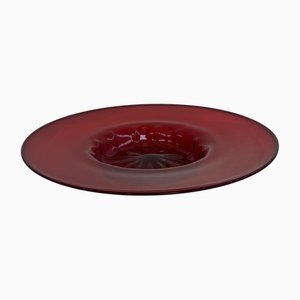 Plato de cristal de Murano de Vittorio Zecchin para Cappellini, años 50